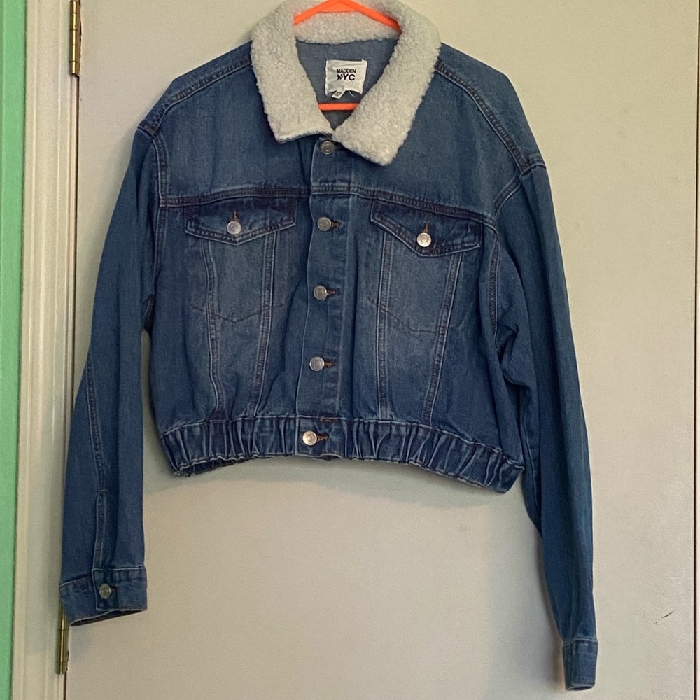 Madden NYC Cropped Blue Denim Jacket XXL